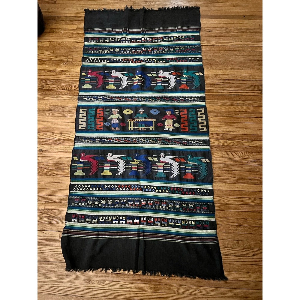 Peruvian Woven Tapestry Wall Hanging/ Beautiful Boho Style Handcrafted‎ Textile